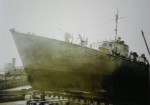 J.L.Demers shipyard, Lévis,Québec. August 1942. Daniel Hughey collection
