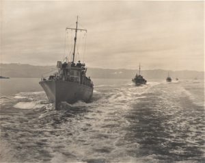 Patrol with Q061 as Flotilla leader. Royal Canadian Navy collection(F3513)