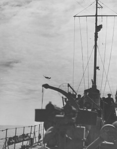 May 1943, firing practice. Royal Canadian Navy collection (GM-0094).