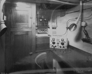 W.T. room. Unit made by Canadian Marconi, model FR12.