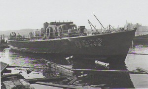 Spring 1942. Construction at Midland Boat Works, Midland, Ontario. Origin unknown.
