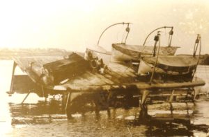 1951,wreck of the Lady Latiur burbed at Indiantown, N.B. Fredericton Region Museum collection