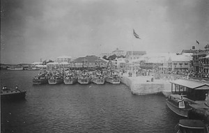 70 th flotilla ML's at Bermuda on May, 8, 1945, V-E day. Jay Fisher collection