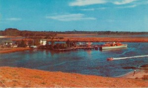 1960, Jacksonville Beach, Florida, intercoastal yacht bassin. Delcampe collection