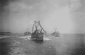 May 8, 1945, V-E day in St-Georges Channel, Bermuda. Jay Fisher collection